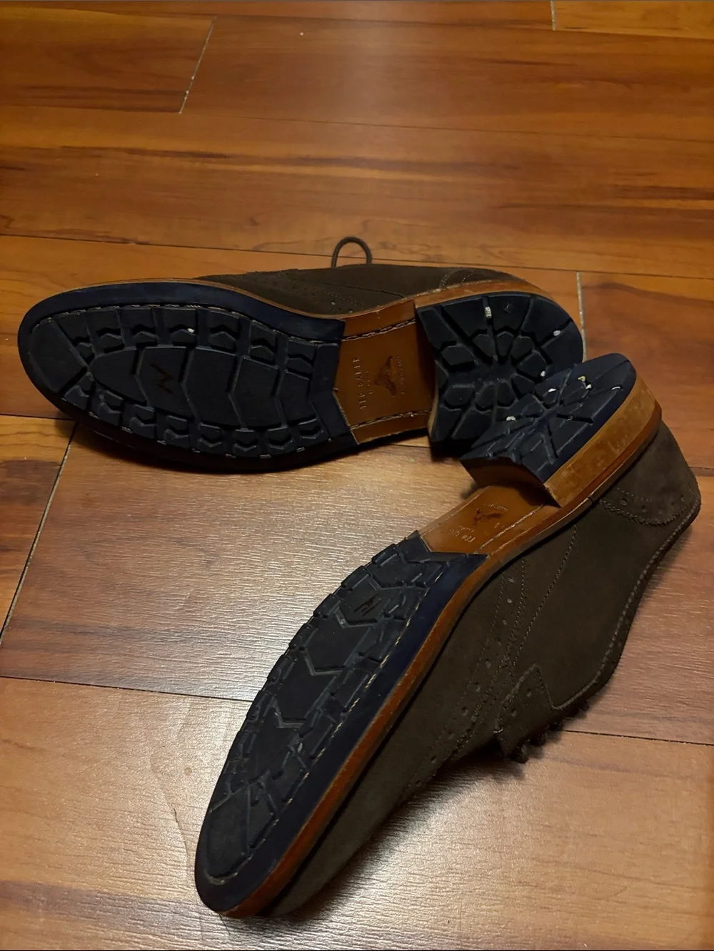 Ted Baker Men's Brown Suede Wingtip Oxford Dress Shoes Sz 8